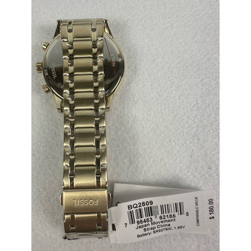 New FOSSIL Mens Fenmore Multifunction Gold-Tone Stainless Steel Watch BQ2809 - Picture 5 of 14